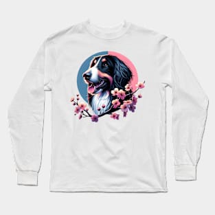 Schapendoes Revels in Spring's Cherry Blossoms Glow Long Sleeve T-Shirt